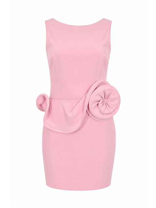 Abito corto in crepe con rosa Rosa NO SECRETS | 261NS123ROSA